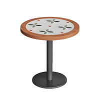 Ensemble de table et chaises de salle à manger en bois massif de style moderne, canapé et sièges pour hôtels, cafés, restaurants
