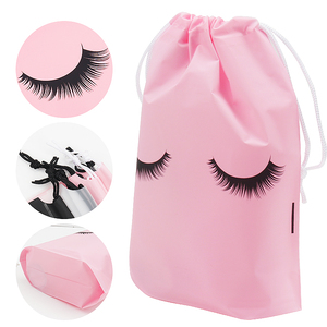 Reusable <b>Drawstring</b> Eyelash Extension Storage <b>Bag</b> <b>Waterproof</b> Lash Tool Pouch Gift <b>Bag</b> - Product Image 1