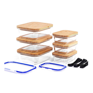Couvercles en bambou pour récipients en verre carrés de 0 à 1 L, écologiques pour le stockage des aliments, compatibles micro-ondes, compatibles lave-vaisselle, sans BPA, 2 supplémentaires inclus - Product Image 2