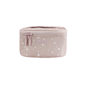 Custom Factory Hot-selling Seersucker Strap Cosmetic Bag <b>for</b> Gilr with Design Sense Stripe <b>Storage</b> Bag Cute <b>Makeup</b> Bag - Product Image 1