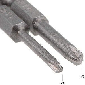 Y Type Screwdriver Bit Y1 Y2 S2 Steel Industrial Grade Metric 50mm Length - Product Image 2