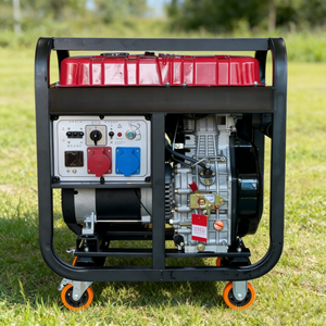 Générateur diesel portable 10 kW 230 V/400 V monophasé triphasé 50 Hz refroidi par air, 4 temps, cylindre à cadre ouvert avec ATS - Product Image 1