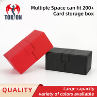Boîtes de rangement Torson Flip'n'Tray 200+ en PU, conçues pour les cartes de jeu Magic Double-Sleeve Commander TCG + plateau à dés