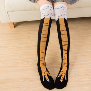 Custom Crazy Funny Fancy Adulto <span class=keywords><strong>Pollo</strong></span> Piernas <span class=keywords><strong>Calcetines</strong></span> Hasta la rodilla Animal Patas <span class=keywords><strong>Calcetines</strong></span> - Product Image 4