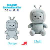 Robot en peluche personnalisé, animal en peluche sur mesure, robot mignon à partir de votre dessin, conception IA, cadeau doux et mignon, décoration Kawaii pour la maison