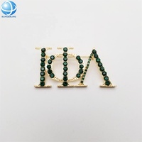 Broche personnalisée Alpha Delta Pi pour sororité, en or avec perles et lettres grecques ADPi, cadeau de bijoux pour la fraternité