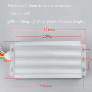 ตัวควบคุมมอเตอร์จักรยานไฟฟ้า 72v 3000W 50A 80A 24MOS ตัวควบคุมมอเตอร์ Blcd สำหรับมอเตอร์รถสามล้อไฟฟ้า - Product Image 3