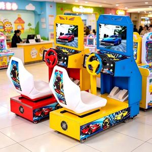 Machine de jeu de course de voitures pour enfants, simulateur de conduite à monnayeur pour aire de jeux intérieure - Product Image 2