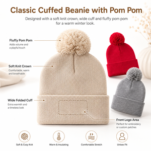 <span class=keywords><strong>Bonnet</strong></span> à pompon brodé avec logo personnalisé, idéal pour le <span class=keywords><strong>ski</strong></span>, le snowboard, les activités <span class=keywords><strong>de</strong></span> plein air, le camping, les magasins <span class=keywords><strong>de</strong></span> détail et les articles promotionnels <span class=keywords><strong>de</strong></span> marque. - Product Image 2