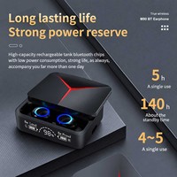 Earphone Bluetooth Harga Terjangkau Nirkabel Audio Stereo Hifi Olahraga Musik TWS M90 Hitam