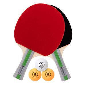 Agnite <b>Table</b> <b>Tennis</b> Racket <b>Set</b> With 3 Balls Shakehand Grip For Fitness Training - Product Image 5
