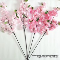 Arche de Fleurs Artificielles Simulant Cerisier et Pêcher, Accessoires de Décoration de Mariage à Quatre Branches et Trois Branches avec Fausses Fleurs Artificielles Encryptées