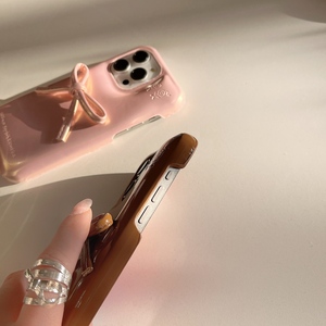 เคสมือถือหนัง PU โบว์แบบน่ารัก, เคสมือถือกันกระแทกสำหรับผู้หญิงใช้ได้กับ <span class=keywords><strong>iPhone</strong></span> 16 <span class=keywords><strong>PRO</strong></span> <span class=keywords><strong>MAX</strong></span> <span class=keywords><strong>13</strong></span> 15 <span class=keywords><strong>Pro</strong></span> <span class=keywords><strong>M</strong></span> - Product Image 4