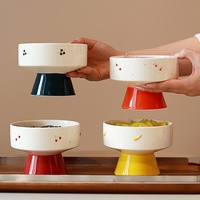 Plateau de service pour fruits en porcelaine de style nordique, luxueux et rétro, résistant aux micro-ondes et au lave-vaisselle, écologique, durable et verni.