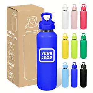 Botellas de Agua Deportivas de Acero Inoxidable con Logotipo Personalizado al por Mayor, Termos Deportivos de 18 Onzas para Gimnasio y Actividades al Aire Libre - Product Image 1