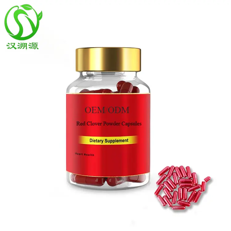 40% biji semanggi merah bubuk ekstrak ekstrak semanggi merah menerima OEM/ODM kapsul bubuk semanggi merah