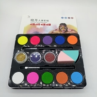 Palette de peinture faciale à base d'eau OEM en vente chaude 10 couleurs Kit de Cosplay de peinture faciale multicolore Ensemble de maquillage pour enfants