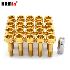 Tornillos de Seguridad <span class=keywords><strong>Antirrobo</strong></span> para Ruedas de Titanio HRMin Factory Grado 10.9, Cono M14X1.5X52mm para Ferrari, Nuevo Estado - Product Image 5