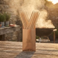 Brochettes de barbecue en bambou naturel écologiques de qualité alimentaire, pointues, biodégradables, portables, pour le camping en plein air, pour grillades au charbon de bois