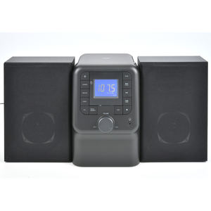 Sistema de Altavoces Estéreo Doble Negro con Pantalla Digital, Radio FM, Volumen Ajustable, Reproductor de Audio para el Hogar - Product Image 1