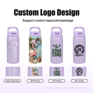 Vaso Personalizado para Impresión 3D con Logotipo, 25 oz, para Bebidas Deportivas, con Pajita Abatible, Morado, Portátil, Termo de Acero Inoxidable de 18 oz - Product Image 3