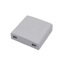 Boîtier de terminaison fibre optique ATB 86 FTTH 2 ports 2 fibres SC Rosette 86*86mm ABS pour montage mural intérieur ou sur bureau