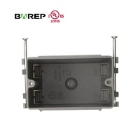 Boîte de sortie électrique BAREP SN22X 1 poste, nouvelle boîte de jonction électrique en PVC pour interrupteur, disjoncteur différentiel (GFCI), variateur, homologuée ETL, gris