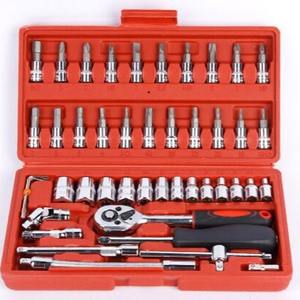 Factory Direct <b>Supply</b> 46-Piece Auto Repair Tool Sets (Small Box) for Car <b>Household</b> Use Wholesale Available in Large Quantities - Product Image 1