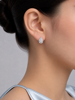 Boucles d'oreilles minimalistes en argent sterling 925 vermeil avec zircon en forme de goutte d'eau pour femmes, bijoux fins