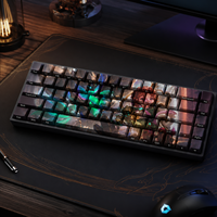 Lot de 68 touches PBT personnalisées imprimées latéralement par sublimation, profil Cherry, pour clavier de jeu mécanique - Vente en gros