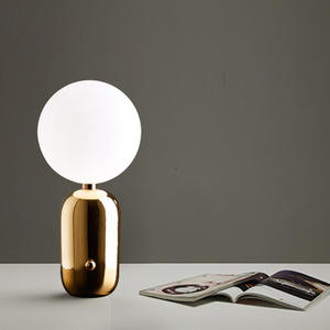 New Arrival European Style Small Desk <b>Lamp</b> Study <b>Bedside</b> Dining Room Led Glass Ball Table <b>Lamp</b> - Product Image 6