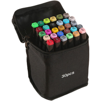 Marqueurs à alcool 30 couleurs Ensemble de marqueurs d'art à double pointe Logo personnalisé Fournitures artistiques polyvalentes pour le dessin, l'esquisse et la peinture