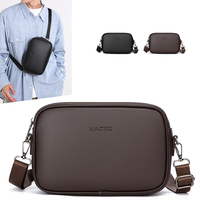 Sac bandoulière messager multi-poches léger et imperméable en cuir PU vintage pour hommes, vente en gros