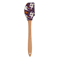 Halloween 12in/8in manche en bois spatule en silicone gâteau beurre spatules cuisine outils de cuisson grattoir en silicone pour mélange de crème