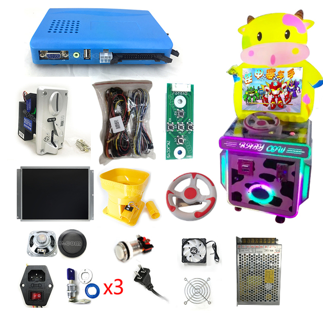 Hot Sale Mini Metal Arcade Racing Machine KidsIron Armored Racer Game Machine DIY Kit Supports Chinese English Switching