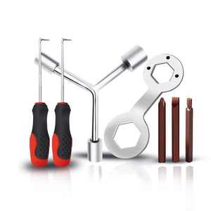 Juego de Destornilladores para Desmontaje de la Base del Impulsor y Limpieza del Tambor Interior, Kit de Limpieza para Electrodomésticos de Lavandería - Product Image 1