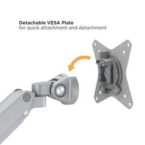 Support triple moniteur LDT62-C036P avec <span class=keywords><strong>bras</strong></span> à ressort à gaz fin, support de bureau réglable robuste <span class=keywords><strong>pour</strong></span> <span class=keywords><strong>PC</strong></span> LED <span class=keywords><strong>3</strong></span> écrans - Product Image 2