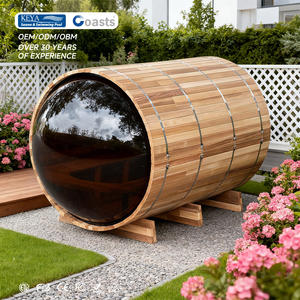 Factory Customization Luxury Outdoor <strong>Sauna</strong> for Home Resort 4 Person Barrel <strong>Sauna</strong> Cedar Wood <strong>Sauna</strong> Room - Product Image 1