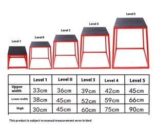 Steel Jump Boxes Five Levels Home Gym Agility Exercise Step Box Set with 230kg Capacity Floor Mount for <b>Strength</b> <b>Training</b> - Product Image 3