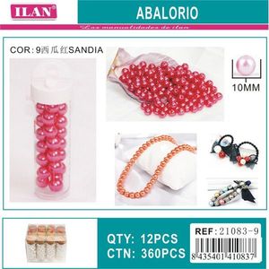 Perline Ilan Abalorio 10mm Rosa Sandia per Creazione di Gioielli e Artigianato - Product Image 3