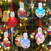 Ornements de Noël créatifs en acrylique Art Déco pour sublimation, avec lumières LED RGB