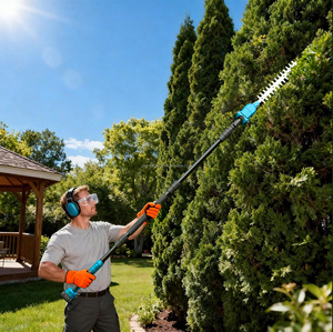 <span class=keywords><strong>Coupe</strong></span>-<span class=keywords><strong>haie</strong></span> et taille-arbre électrique à longue portée avec batterie intégrée - Product Image 3