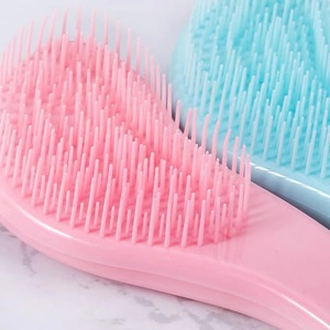 <span class=keywords><strong>Peigne</strong></span> à cheveux en plastique ABS de haute qualité, rose clair, petit et grand, pour femmes, avec logo, brosse à cheveux pour salon - Product Image 6