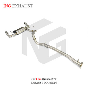 Catback de acero inoxidable ING para <span class=keywords><strong>Ford</strong></span> F150 F250 <span class=keywords><strong>Bronco</strong></span> 2,7 T con válvulas de silenciador, piezas del sistema de escape de ajuste automático - Product Image 6