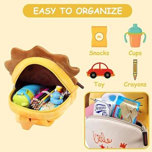 Bambini piccoli cartoni animati scuola leggera morbida peluche zaino Standard per bambini/ragazzi/bambini scuola materna da 2 a 5 anni - Product Image 3