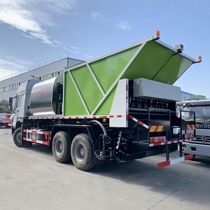 รถบรรทุกปูยางมะตอย HOWO 6x4 สำหรับงานซีลถนนกรวด/รถเกลี่ยยางมะตอย HOWO สำหรับขาย - Product Image 2