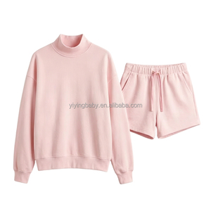 Set 2 Pezzi per Ragazze: Felpa Tinta Unita a Maniche Lunghe e Pantaloni con Elastico in Vita, Morbido Spandex/Cotone, Abbigliamento Sportivo Casual - Product Image 3