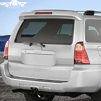 HS Alerón de Techo Trasero de Fibra de Carbono ABS con Lámpara para Ventana Superior para Toyota 4Runner 2003 2004 2005 2006 2007 2008 2009