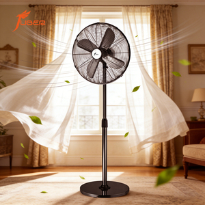 Ventilador Industrial de Pie de Metal de Alto Flujo de Aire con Altura Ajustable, Resistente para Uso en Exteriores y Patios - Product Image 3