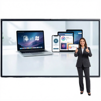 Tablette de réunion intelligente à double système de 75 pouces, tableau blanc interactif, écran tactile 20 points, vidéoconférence 4K tout-en-un, bureau, usage commercial